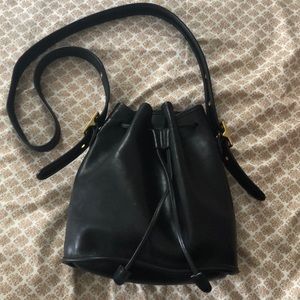 Vintage black Coach bucket bag